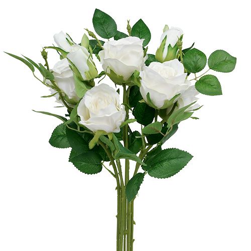 Floristik24 Bouquet of roses white L46cm