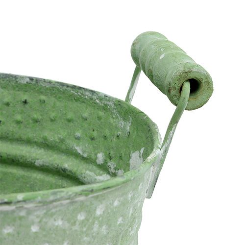 Floristik24 Metal rose pot green Ø12cm H16cm