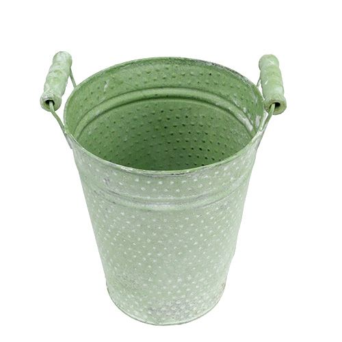 Floristik24 Metal rose pot green Ø12cm H16cm
