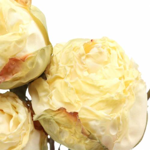 Floristik24 Artificial rose branch cream white 45cm