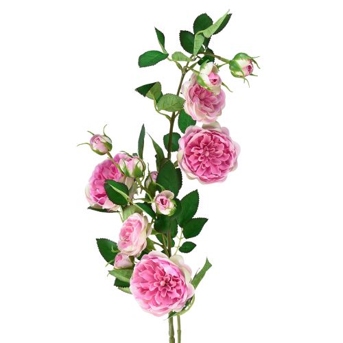 Floristik24 Rose branch silk roses artificial branch roses pink cream 79cm