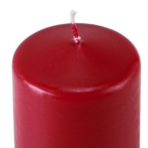 Floristik24 Red Advent candles of different heights 6/8/10/12cm 4 pcs