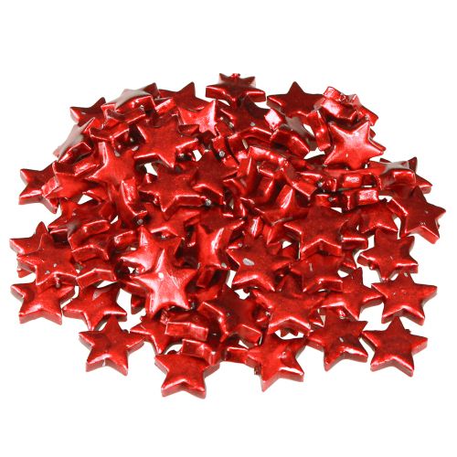 Floristik24 Red painted Christmas stars Ø2.5cm – 2nd choice – 96 pieces