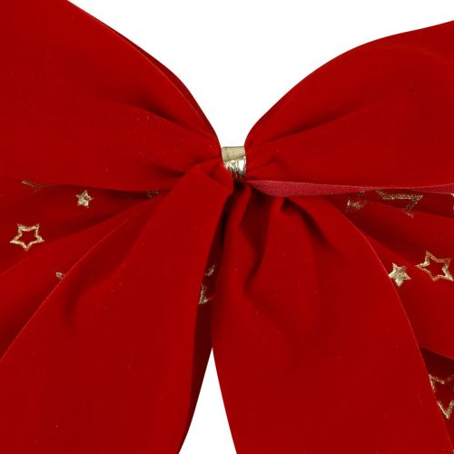 Product Red bow Christmas stars decorative bow outdoor 21cm 2pcs