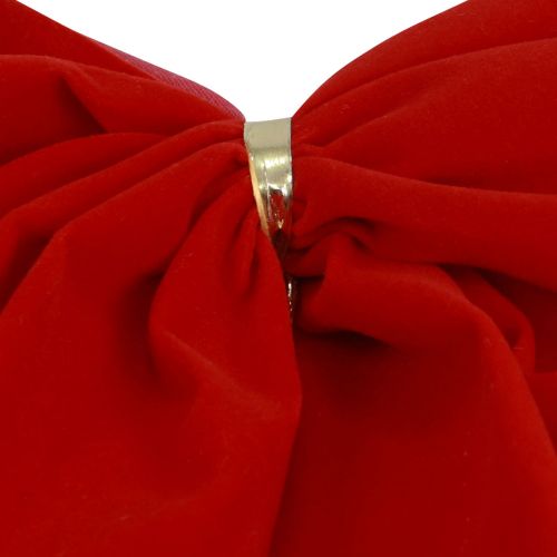 Floristik24 Red bow Christmas gift bow outdoor 21cm 2pcs