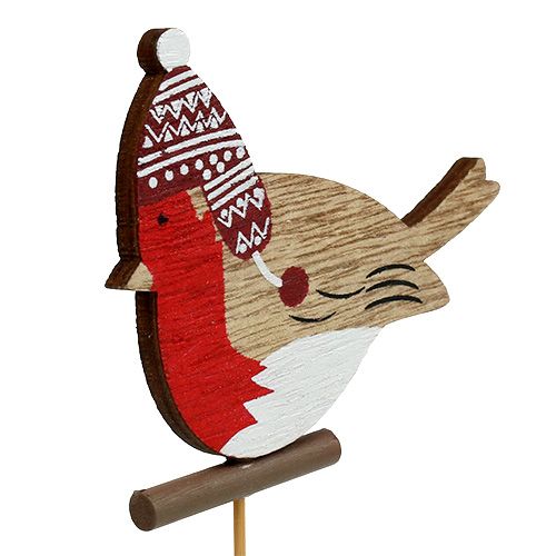 Floristik24 Robin on stick 7.5cm 16 pcs