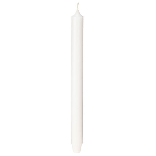 Floristik24 Rustic candles white with cone base 350/28mm 4 pcs