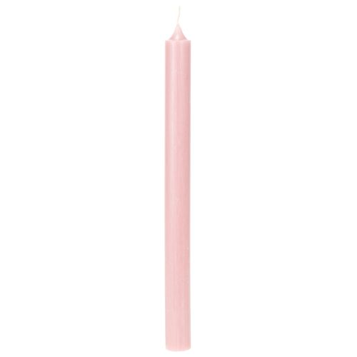 Rustic Candles Taper Candles Solid Color Pink 350/28mm 4 pcs buy online | Floristik24.ie