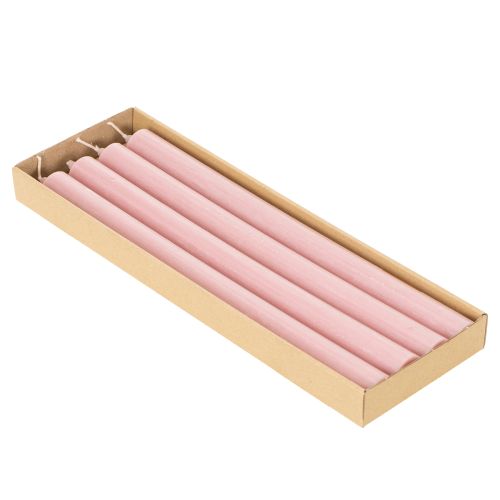 Rustic Candles Taper Candles Solid Color Pink 350/28mm 4 pcs | Floristik24.ie