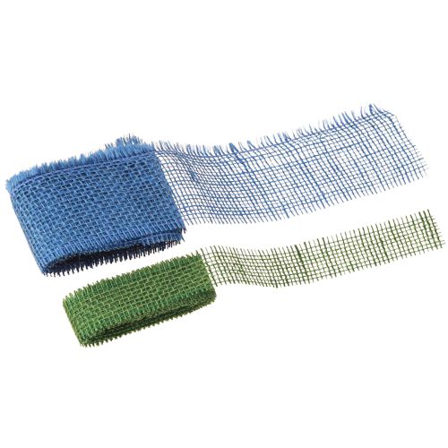 Product Rustic jute ribbon colored assorted colors 40/70mm 2m 10pcs