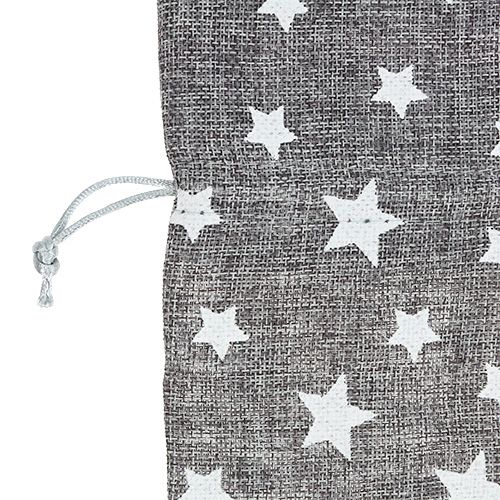 Floristik24 Bag of Stars Ø23cm H35cm Grey