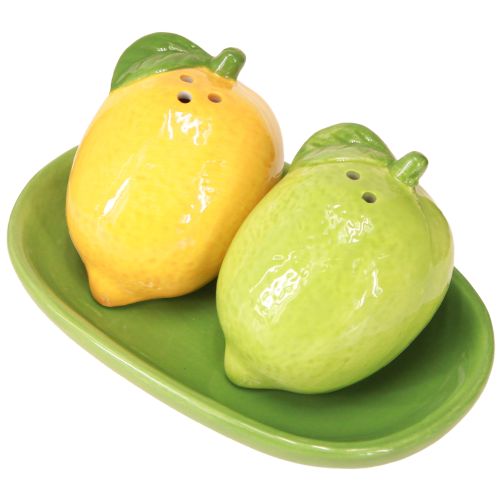 Floristik24 Salt and pepper shaker ceramic decoration lemon lime 13×8cm