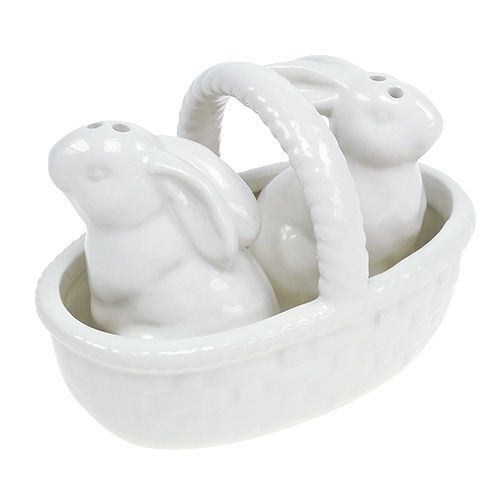 Floristik24 Salt and pepper shaker rabbit white 1p