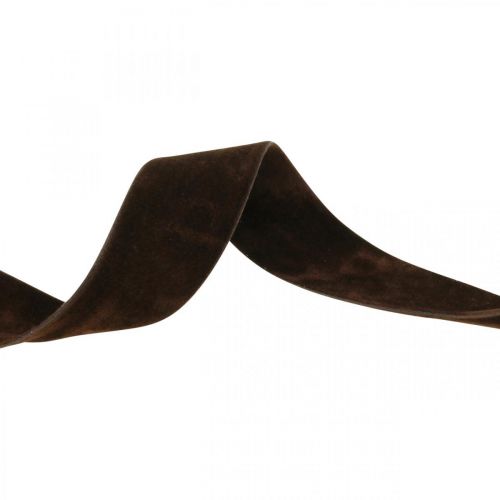 Decorative ribbon brown, double-sided velvet ribbon, decorative ribbon W25mm L7m