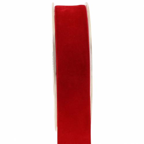 Floristik24 Velvet ribbon red 25mm 7m