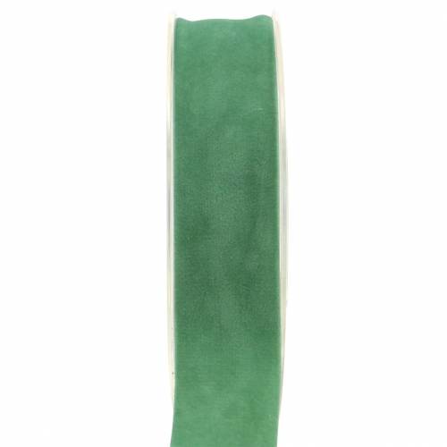 Product Velvet ribbon green 25mm 7m