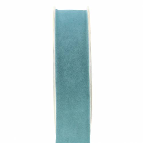 Floristik24 Velvet ribbon blue 25mm 7m