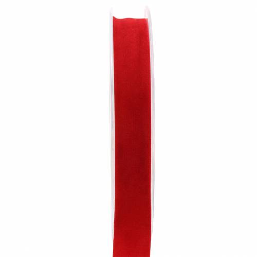 Floristik24 Velvet ribbon red 15mm 7m