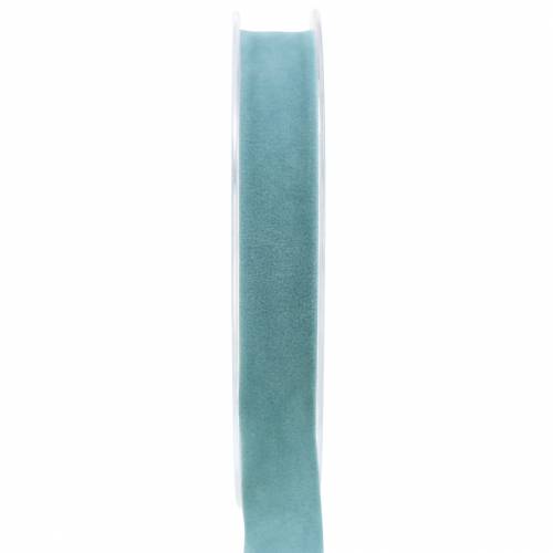 Floristik24 Velvet ribbon light blue 15mm 7m