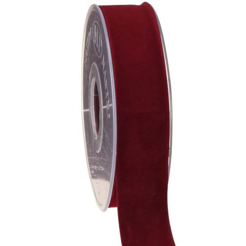 Velvet ribbon Bordeaux red decorative ribbon red ribbon 25mm 7m
