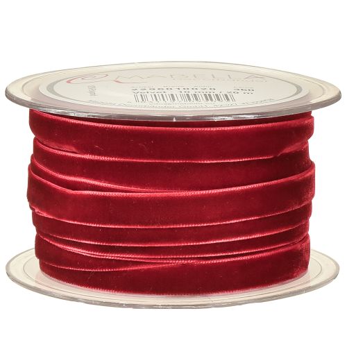 Floristik24 Velvet ribbon decorative ribbons Velvet Ribbon Bordeaux 10mm 20m
