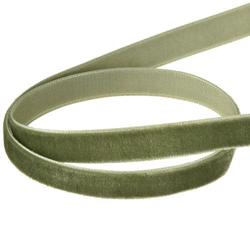 Product Velvet ribbon gift ribbon decorative ribbon green W10mm 20m