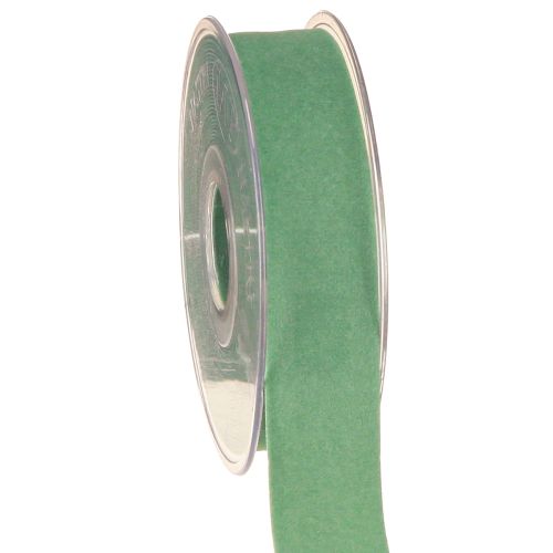 Floristik24 Velvet ribbon green gift ribbon velvet green ribbon 25mm 7m