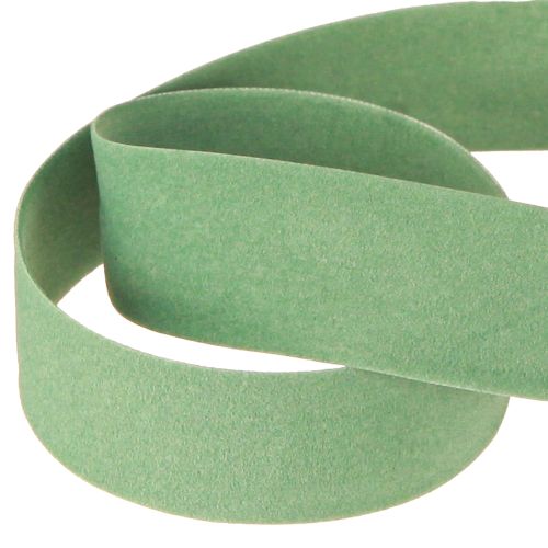 Floristik24 Velvet ribbon green gift ribbon velvet green ribbon 25mm 7m