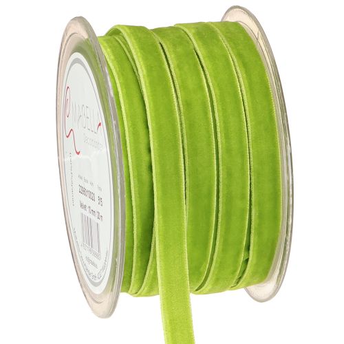 Velvet ribbon light green decorative ribbon velvet green 10mm 20m