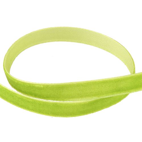 Product Velvet ribbon light green decorative ribbon velvet green 10mm 20m