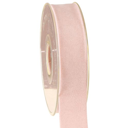 Velvet ribbon pink 25mm 7m
