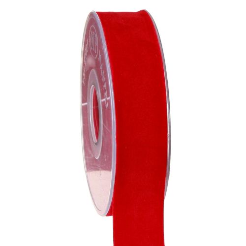 Velvet ribbon red ribbon fabric ribbon 25mm 7m