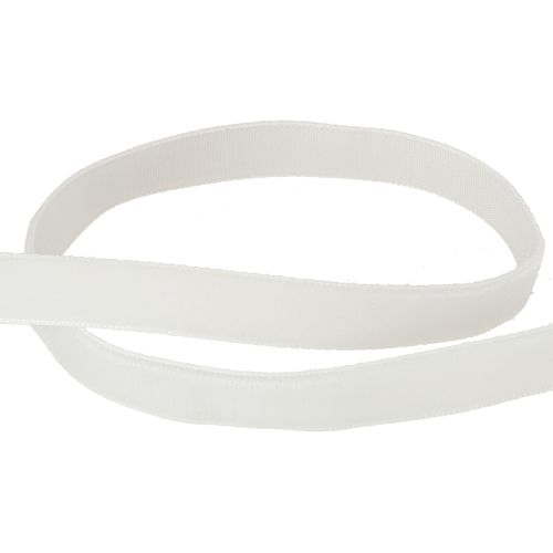 Product Velvet ribbon white decorative ribbon gift ribbon white 10mm 20m