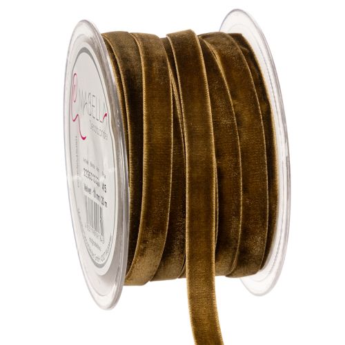 Decorative velvet ribbon, narrow, 10mm wide, 20m long, on a roll buy online | Floristik24.ie