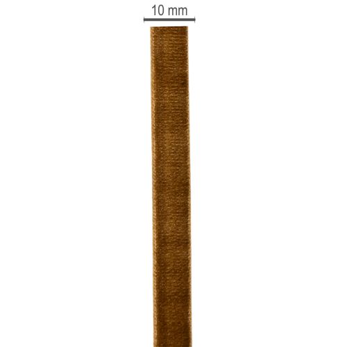 Decorative velvet ribbon, narrow, 10mm wide, 20m long, on a roll | Floristik24.ie