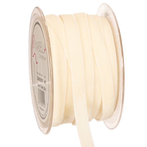 Velvet ribbon on a roll for crafting and packaging, 10mm x 20m