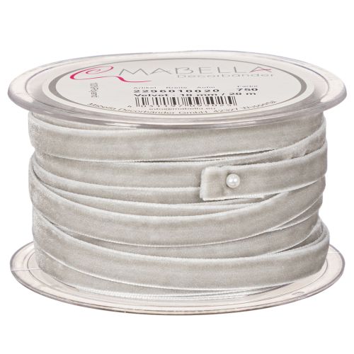 Velvet ribbon, decorative ribbon on a roll for creative decorations, 10mm wide, 20m long | Floristik24.ie