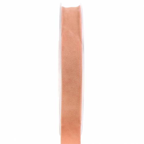 Velvet ribbon salmon 15mm 7m