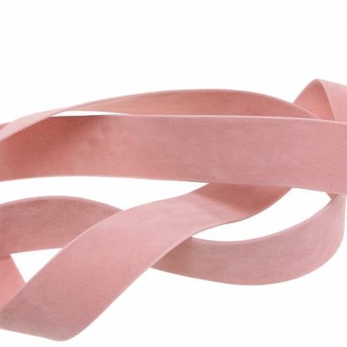 Velvet ribbon pink 25mm 7m