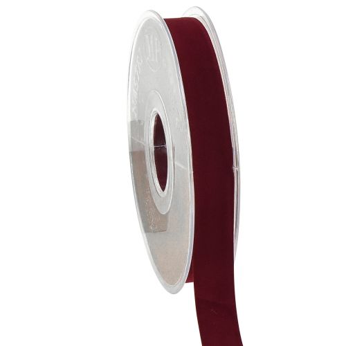 Floristik24 Velvet ribbon Bordeaux decorative ribbon gift ribbon 15mm 7m