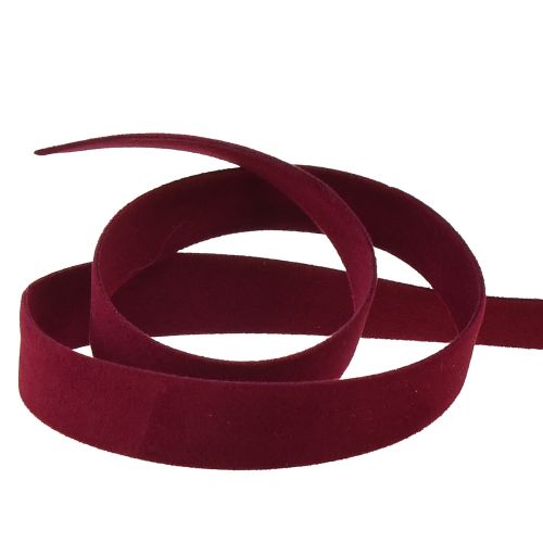 Floristik24 Velvet ribbon Bordeaux decorative ribbon gift ribbon 15mm 7m