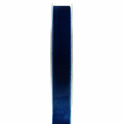 Velvet ribbon blue 20mm 10m