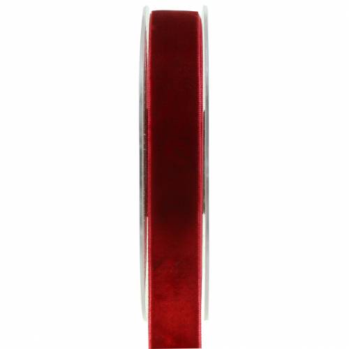 Velvet ribbon dark red 20mm 10m