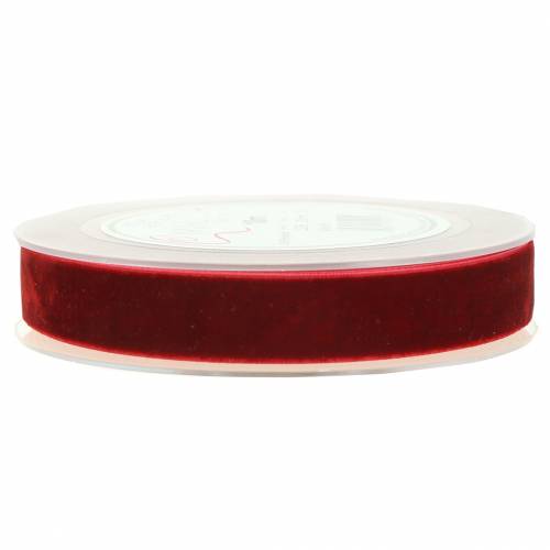 Product Velvet ribbon dark red 20mm 10m