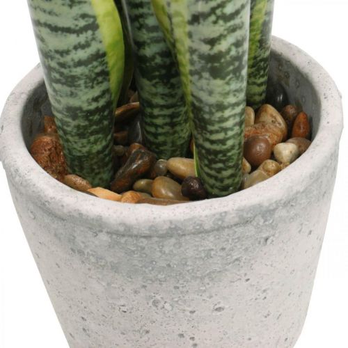 Floristik24 Artificial bow hemp, green plant in a pot, Sansevieria H39cm Ø12cm