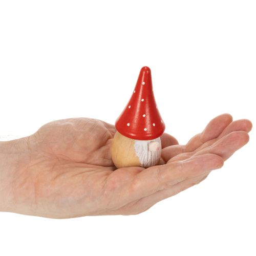 Mini Gnome Figurine Fly Agaric Table Decoration 10cm 6pcs | Floristik24.ie
