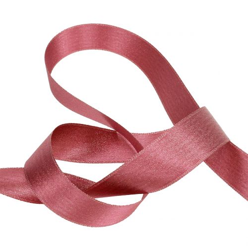 Floristik24 Satin ribbon with glitter pink fuchsia 25mm 20m