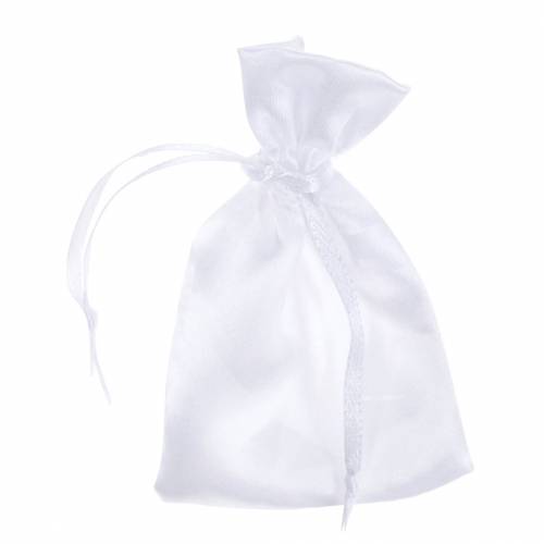 Floristik24 Satin bag white 6.5 × 10cm 10pcs