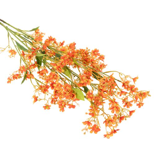Artificial flower orchid branch orange filigree room decoration 110cm 3pcs | Floristik24.ie