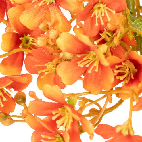 Artificial flower orchid branch orange filigree room decoration 110cm 3pcs | Floristik24.ie